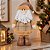 Jogo Papai Noel e Boneco de Neve Decorativo Pelúcia Tricô Mocha Marrom e Bege Luxo 41cm - Master Christmas - Imagem 6