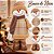Jogo Papai Noel e Boneco de Neve Decorativo Pelúcia Tricô Mocha Marrom e Bege Luxo 41cm - Master Christmas - Imagem 3