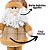 Jogo Papai Noel e Boneco de Neve Decorativo Pelúcia Tricô Mocha Marrom e Bege Luxo 41cm - Master Christmas - Imagem 5