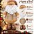 Jogo Papai Noel e Boneco de Neve Decorativo Pelúcia Tricô Mocha Marrom e Bege Luxo 41cm - Master Christmas - Imagem 4