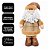 Papai Noel Decorativo Pelúcia Tricô Mocha Marrom e Bege Luxo 41cm - Master Christmas - Imagem 5