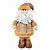 Papai Noel Decorativo Pelúcia Tricô Mocha Marrom e Bege Luxo 41cm - Master Christmas - Imagem 6