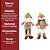 Jogo Papai Noel e Boneco de Neve Decor Sentado Perna Mole Tricô Mocha Marrom e Bege Luxo 40cm - Imagem 8