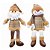 Jogo Papai Noel e Boneco de Neve Decor Sentado Perna Mole Tricô Mocha Marrom e Bege Luxo 40cm - Imagem 7