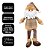 Jogo Papai Noel e Boneco de Neve Decor Sentado Perna Mole Tricô Mocha Marrom e Bege Luxo 40cm - Imagem 5