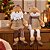 Jogo Papai Noel e Boneco de Neve Decor Sentado Perna Mole Tricô Mocha Marrom e Bege Luxo 40cm - Imagem 2
