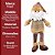 Papai Noel Decorativo Sentado Perna Mole Tricô Mocha Marrom e Bege Luxo 40cm - Imagem 7