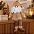 Papai Noel Decorativo Sentado Perna Mole Tricô Mocha Marrom e Bege Luxo 40cm - Imagem 3