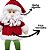 jogo Papai Noel e Boneco de Neve Decorativo Sentado Perna Mole Tricô Vermelho e Verde Luxo 40cm - Imagem 4