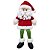 Papai Noel Decorativo Sentado Perna Mole Tricô Vermelho e Verde Luxo 40cm - Imagem 6