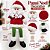 Papai Noel Decorativo Sentado Perna Mole Tricô Vermelho e Verde Luxo 40cm - Imagem 2