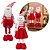 Jogo Papai Noel e Boneco de Neve Retrátil 46 a 73cm Pelúcia Vermelho e Branco Prime Estica e Encolhe! - Imagem 1