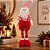 Jogo Papai Noel e Boneco de Neve Retrátil 46 a 73cm Pelúcia Vermelho e Branco Prime Estica e Encolhe! - Imagem 6