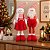 Jogo Papai Noel e Boneco de Neve Retrátil 46 a 73cm Pelúcia Vermelho e Branco Prime Estica e Encolhe! - Imagem 2