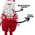Papai Noel Decorativo Retrátil 46 a 90cm Pelúcia Vermelho e Branco Prime Estica e Encolhe! - Imagem 8