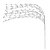 Galho Decorativo Natalino Caimento Lateral Mini Bolas Branco Cristal com Glitter 84cm - Imagem 6