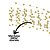 Galho Decorativo Natalino Caimento Lateral Mini Bolas Dourado com Glitter 84cm - Imagem 3