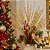 Galho Decorativo Pick Natalino Setarias Dourado Espiral Aramado 60cm - Imagem 3