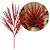 Kit 2 Galhos Decorativo Pick Natalino Setarias Vermelho Espiral Aramado 60cm - Imagem 4