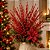 Kit 2 Galhos Decorativo Pick Natalino Setarias Vermelho Espiral Aramado 60cm - Imagem 3