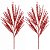 Kit 2 Galhos Decorativo Pick Natalino Setarias Vermelho Espiral Aramado 60cm - Imagem 1