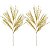 Kit 2 Galhos Decorativo Pick Natalino Setarias Dourado Espiral Aramado 60cm - Imagem 1