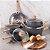 Conjunto de Panelas Fratelli Max Chef Wood 8 Peças Revestimento Cerâmico Antiaderente Indução - Imagem 5