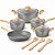 Conjunto de Panelas Fratelli Max Chef Wood 8 Peças Revestimento Cerâmico Antiaderente Indução - Imagem 1