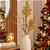 Galho Natalino Pick Decorativo Folhagens e Berries Dourado com Glitter 74cm - Imagem 3