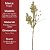 Galho Natalino Pick Decorativo Folhagens e Berries Dourado com Glitter 74cm - Imagem 7