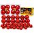 Kit Completo 50 Bolas de Natal Vermelhas + Pisca LED Estrobo 100 LEDs 8m 127V - Mundial Casa - Imagem 1