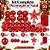 Kit Enfeites Natal Vermelho 50 Bolas Mistas e Perolada + Ponteira + Tela 15cmx5m - Mundial Casa - Imagem 2