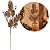 Galho Natalino Pick Folhagens Samambaia e Azevinhos Glitter Bronze 75cm - Imagem 1