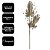 Galho Natalino Pick Folhagens Samambaia e Azevinhos Glitter Champanhe 75cm - Imagem 4