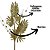 Galho Natalino Pick Folhagens Samambaia e Azevinhos Glitter Dourado 75cm - Imagem 3