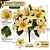 Kit 2 Buquês Natalino Bico de Papagaio Dourado 7 Flores Tecido 30cm Prime - Tuut - Imagem 2