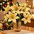 Kit 2 Buquês Natalino Bico de Papagaio Dourado 7 Flores Tecido 30cm Prime - Tuut - Imagem 3