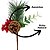 Pick Natalino Folhagens Pinheiro e Eucalipto com Pinha Natural e Azevinhos 20cm - Imagem 4