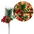 Pick Natalino Folhagens Pinheiro e Eucalipto com Pinha Natural e Azevinhos 20cm - Imagem 1