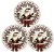 Kit 3 Sousplat Natalino Papai Noel e Azevinhos 33cm Plástico PP Luxo - Tuut - Imagem 1
