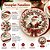Sousplat Natalino Papai Noel e Azevinhos 33cm Plástico PP Luxo - Tuut - Imagem 2
