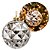Bola de Natal Grande 15cm Champanhe Prata Textura Diamantada Diamond Luxo - Master Christmas - Imagem 1
