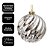 Bola de Natal Grande 15cm Champanhe Prata Ondulada Marmorizado Luxo - Master Christmas - Imagem 5