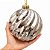 Bola de Natal Grande 15cm Champanhe Prata Ondulada Marmorizado Luxo - Master Christmas - Imagem 4
