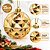 Kit 3 Bolas de Natal Dourado Mix Texturas Diamond  Facetada e Pinha Luxo Grande 15cm - Master Christmas - Imagem 5