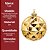Bola de Natal Dourada Grande 15cm Textura Diamond Marmorizado Luxo - Master Christmas - Imagem 6