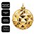 Bola de Natal Dourada Grande 15cm Textura Diamond Marmorizado Luxo - Master Christmas - Imagem 5