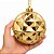Bola de Natal Dourada Grande 15cm Textura Diamond Marmorizado Luxo - Master Christmas - Imagem 4
