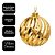 Bola de Natal Grande 15cm Dourada Ondulada Marmorizado Luxo - Master Christmas - Imagem 5