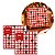Kit 2 Pacotes Guardanapo Decorado Natalino Quadriculado Vermelho com Laços 33x33cm 20 Folhas - Imagem 1